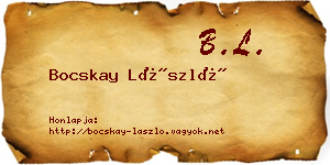 Bocskay László névjegykártya
