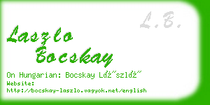 laszlo bocskay business card